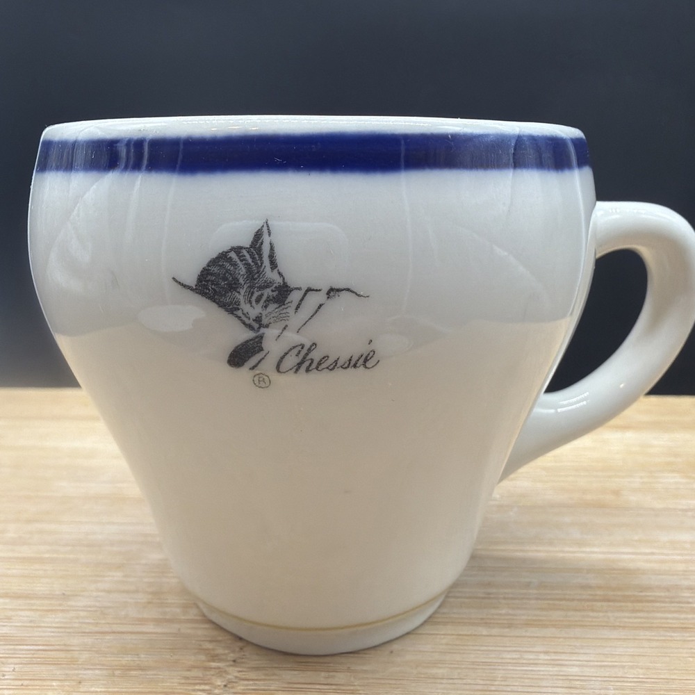 C&O Railway Dinner Car Chessie System The Kitten Restaurant Coffee Cup Mug RARE